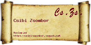 Csibi Zsombor névjegykártya
